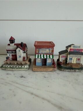 Vintage Liberty Falls Bundle Lot of 3 Tavern Pharmacy Train Station